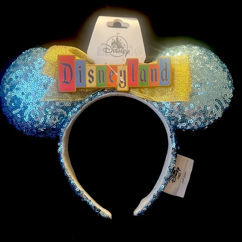☬🥋5DAYSALE⭐️☬Disney Blue and Gold Sequin Minnie Ears